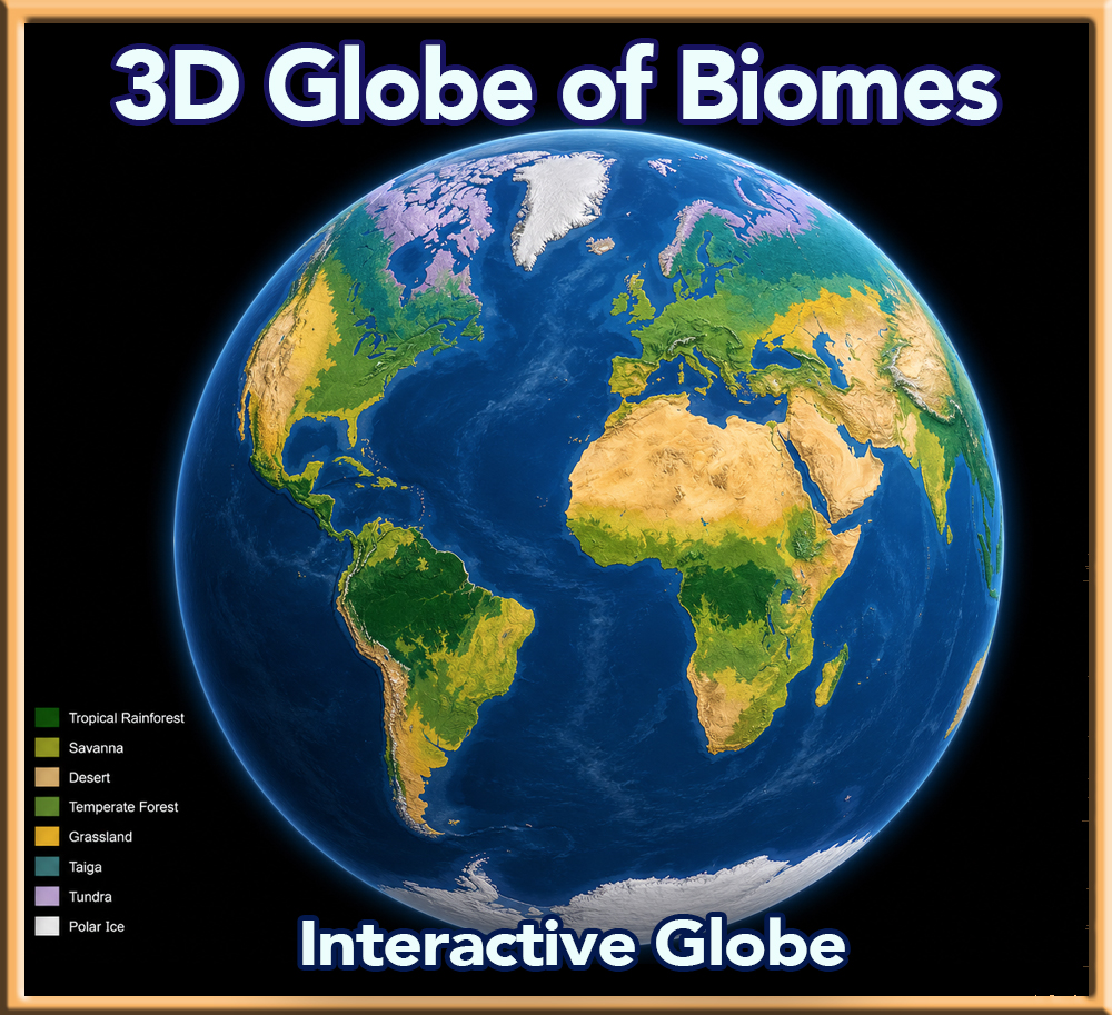 3D Interactive Globe of Biomes